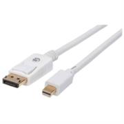 MANHATTAN - Cable Manhattan Mini DisplayPort M-M para Monitor 2m Color Blanco