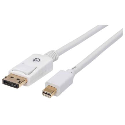 MANHATTAN - Cable Manhattan Mini DisplayPort M-M para Monitor 2m Color Blanco