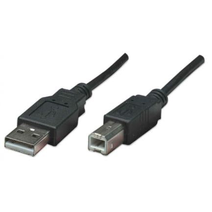MANHATTAN - Cable Manhattan USB-B 2.0 Alta Velocidad 0.5m Color Negro