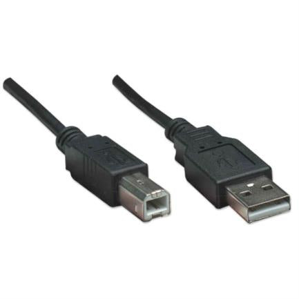 MANHATTAN - Cable Manhattan USB-B 2.0 Alta Velocidad 0.5m Color Negro
