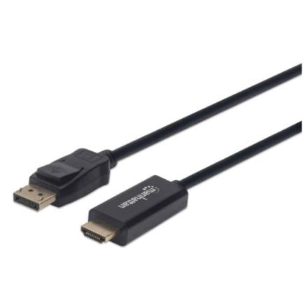 MANHATTAN - Cable Manhattan Displayport-M a HDMI-M 4K 1.8m Color Negro