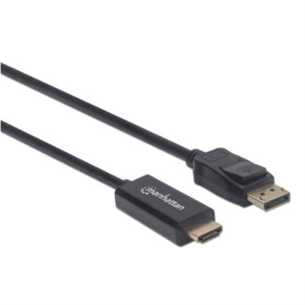 MANHATTAN - Cable Manhattan Displayport-M a HDMI-M 4K 1.8m Color Negro