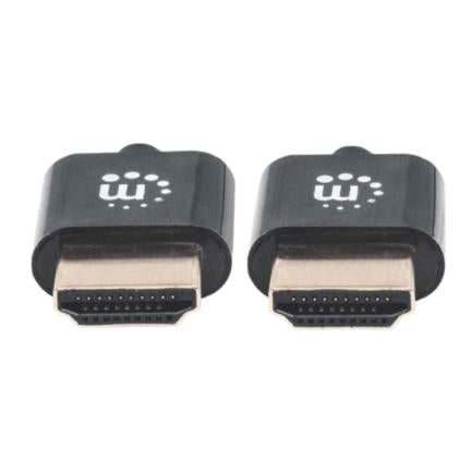 MANHATTAN - Cable Manhattan HDMI M-M Ultra Delgado Alta Velocidad con Ethernet 1.8m Color Negro