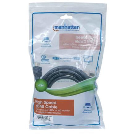 MANHATTAN - Cable Manhattan HDMI M-M Alta Velocidad con Ethernet 5m Color Negro