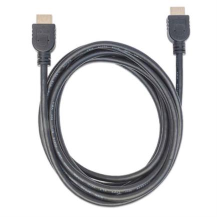MANHATTAN - Cable Manhattan HDMI Alta Velocidad con Ethernet HDMI M-M 3m Color Negro