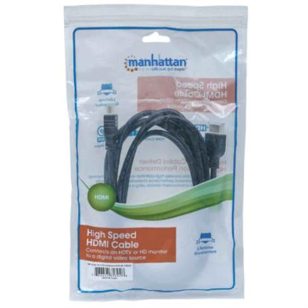 MANHATTAN - Cable Manhattan HDMI Alta Velocidad con Ethernet HDMI M-M 3m Color Negro