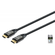 MANHATTAN - Cable Manhattan HDMI Certificado Ultra Alta Velocidad 8K a 60Hz/4K a 120Hz C/Ethernet 2m Color Negro