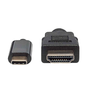 MANHATTAN - Cable Manhattan Adaptador USB-C a HDMI 4K Salida 1m Color Negro