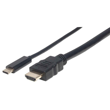 MANHATTAN - Cable Manhattan Adaptador USB-C a HDMI 4K Salida 1m Color Negro