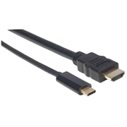 MANHATTAN - Cable Manhattan Adaptador USB-C a HDMI 4K Salida 1m Color Negro