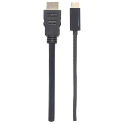 MANHATTAN - Cable Manhattan Adaptador USB-C a HDMI 4K Salida 2m Color Negro