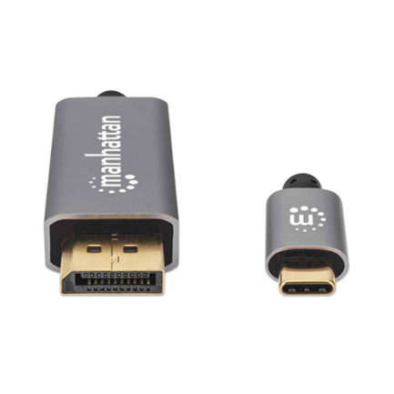 MANHATTAN - Cable Manhattan Adaptador USB-C a DisplayPort-M 8K a 60Hz 2m Color Negro