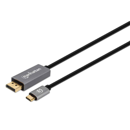 MANHATTAN - Cable Manhattan Adaptador USB-C a DisplayPort-M 8K a 60Hz 2m Color Negro