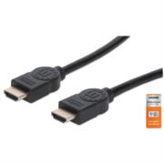 MANHATTAN - Cable Manhattan HDMI Alta Velocidad con Canal Ethernet Premium 1m Color Negro