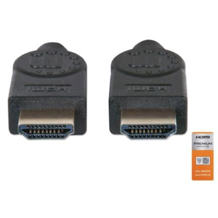 MANHATTAN - Cable Manhattan HDMI Alta Velocidad con Canal Ethernet Premium 1.8m Color Negro