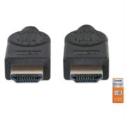 MANHATTAN - Cable Manhattan HDMI Alta Velocidad con Canal Ethernet Premium 5m Color Negro