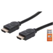 MANHATTAN - Cable Manhattan HDMI Alta Velocidad con Canal Ethernet Premium 5m Color Negro