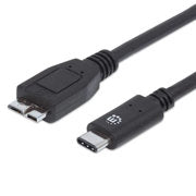 MANHATTAN - Cable Manhattan USB-C V3.1 C-Micro B 1m Color Negro