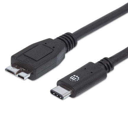 MANHATTAN - Cable Manhattan USB-C V3.1 C-Micro B 1m Color Negro