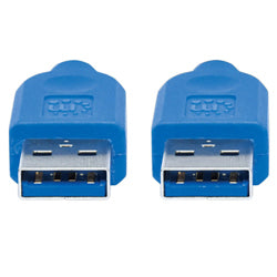 MANHATTAN - Cable USB MANHATTAN V3.2 A-A  1.8M Azul 5 Gbps