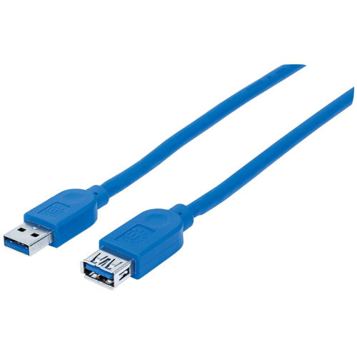 MANHATTAN - Cable Manhattan USB V3.2 Ext  Tipo A  1.0M Azul 5Gb