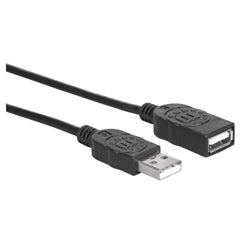 MANHATTAN - Cable Manhattan USB V2.0 Ext Tipo A  0.9M Negro