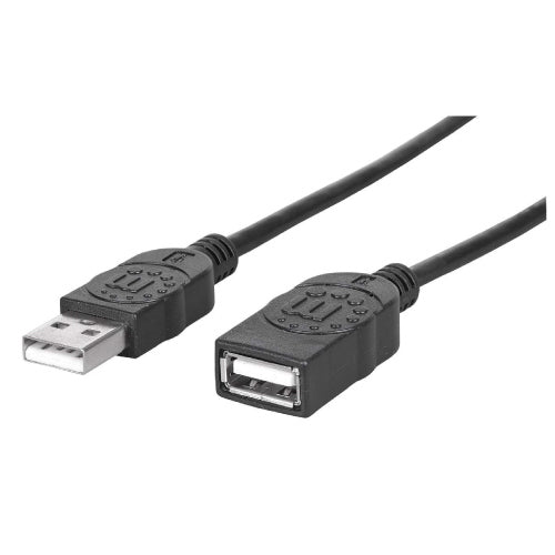 MANHATTAN - Cable Manhattan USB V2.0 Ext Tipo A  0.9M Negro