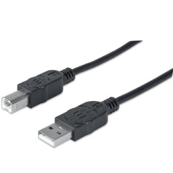 MANHATTAN - Cable Manhattan USB V2.0 A-B  0.9M Negro