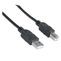 MANHATTAN - Cable Manhattan USB V2.0 A-B  0.9M Negro