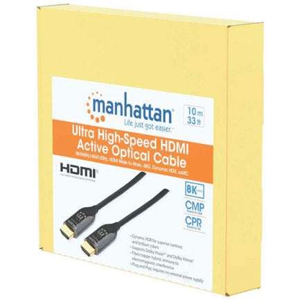MANHATTAN - Cable Manhattan HDMI 2.1 Fibra Optica 10M 8ka60Hz Certificado