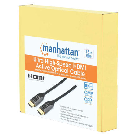 MANHATTAN - Cable Manhattan HDMI 2.1 Fibra Optica 15M 8ka60Hz Certificado