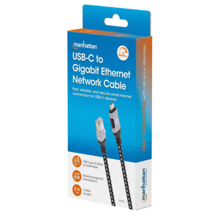 MANHATTAN - Cable USB-C Manhattan V3.2 a RJ45 2M 5 Gbps Cat6 1 Gbps