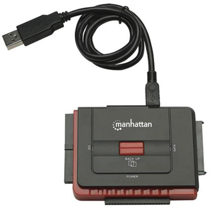 MANHATTAN - Adaptador Manhattan USB Alta Velocidad 2.0 SATA/IDE Color Negro