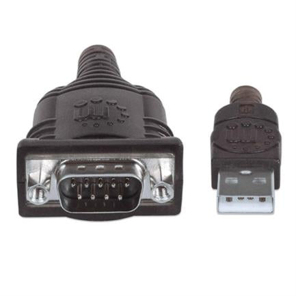 MANHATTAN - Convertidor Manhattan USB a Serial DB9M 45cm Bolsa