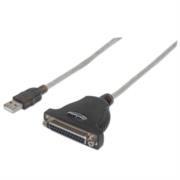 MANHATTAN - Convertidor Manhattan para Impresora USB-A a Paralelo DB25 Color Plata
