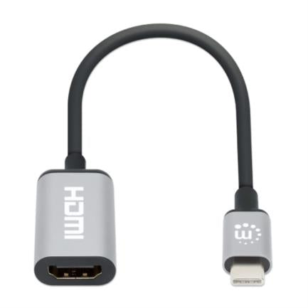 MANHATTAN - Adaptador Manhattan USB-C a HDMI 4K-60Hz Aluminio Color Negro