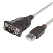 MANHATTAN - Convertidor USB Manhattan a Serial DB9 0.4m Chip FTDI FT232