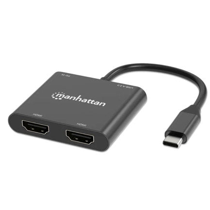 MANHATTAN - Convertidor USB-C Manhattan a HDMI 2 puertos 4K - MST