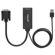 MANHATTAN - Convertidor Manhattan Video SVGA+Audio USB a HDMI Color Negro