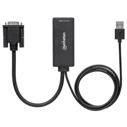 MANHATTAN - Convertidor Manhattan Video SVGA+Audio USB a HDMI Color Negro