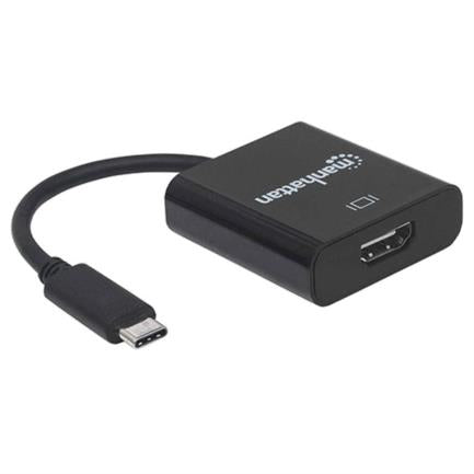MANHATTAN - Convertidor Manhattan Video USB-C a HDMI Hembra Color Negro