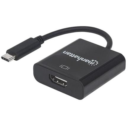 MANHATTAN - Convertidor Manhattan Video USB-C a HDMI Hembra Color Negro