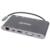 MANHATTAN - Estación Docking Manhattan USB-C a HDMI/DPmini/SVGA/RJ45/3.5mm Super Velocidad Color Gris