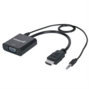 MANHATTAN - Convertidor Manhattan HDMI/VGA con Audio Color Negro