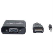 MANHATTAN - Convertidor Manhattan HDMI/VGA con Audio Color Negro