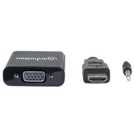 MANHATTAN - Convertidor Manhattan HDMI/VGA con Audio Color Negro