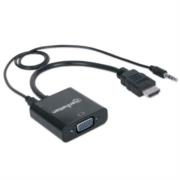 MANHATTAN - Convertidor Manhattan HDMI/VGA con Audio Color Negro