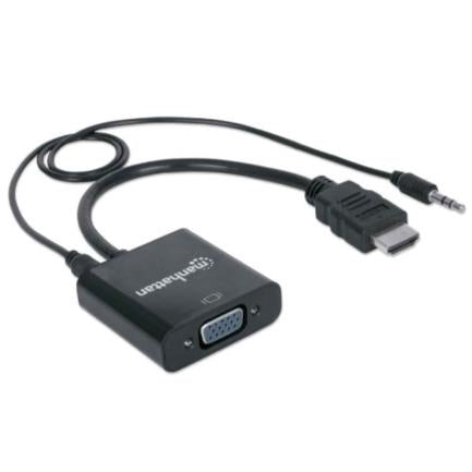 MANHATTAN - Convertidor Manhattan HDMI/VGA con Audio Color Negro