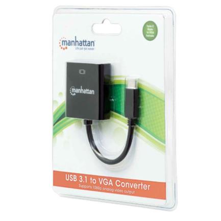 MANHATTAN - Convertidor Manhattan Video USB-C 3.1 a VGA-H Color Negro