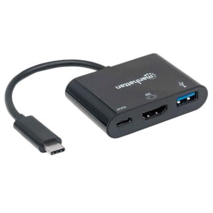 MANHATTAN - Docking Manhattan USB-C a HDMI Multipuertos Color Negro